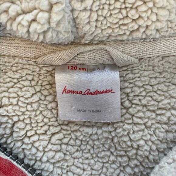 Hanna Andersson Fleece Zip-Up Hoodie Sweatshirt Girls Size 120 6-7 Rainbow - Picture 4 of 4